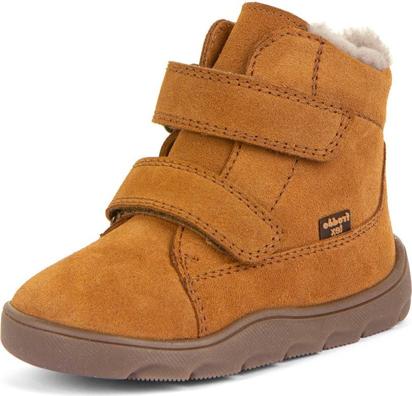 Dětské zimní barefoot boty ZERU TEX FURRY Cognac Froddo G2110151-2 - 35