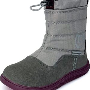 Dětské zimní barefoot boty s membránou Bugga RUBA Grey B00197-09 - 33