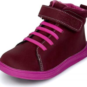 Dívčí celoroční barefoot boty Bugga KAMA Burgundy B00200-07 - 33
