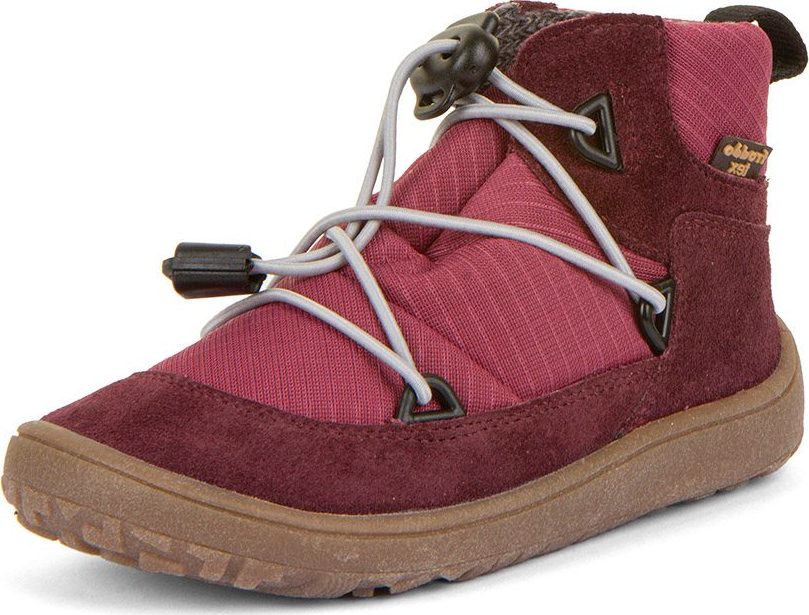 Dívčí celoroční barefoot boty TEX TRACK Bordeaux