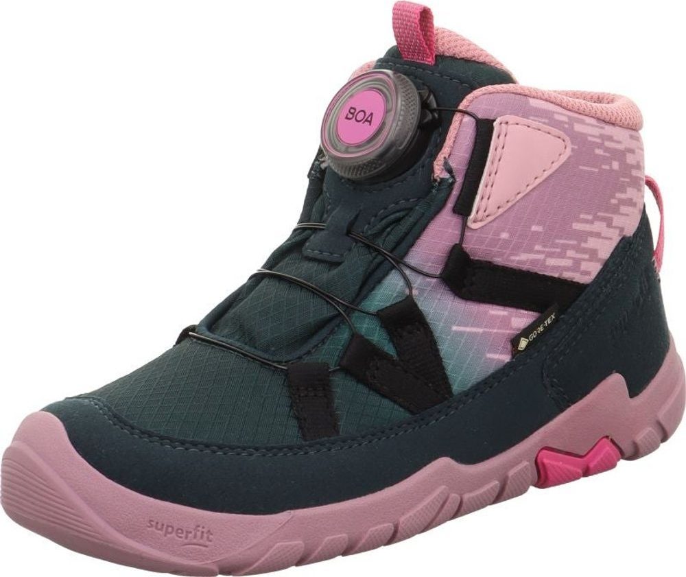 Dívčí celoroční obuv Superfit barefit TRACE GTX Green/Rose 1-006040-7010 - 33