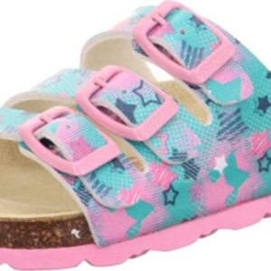Dívčí korkové pantofle Superfit FOOTBAD Light Green/Multicolored 1-800113-7520 - 33