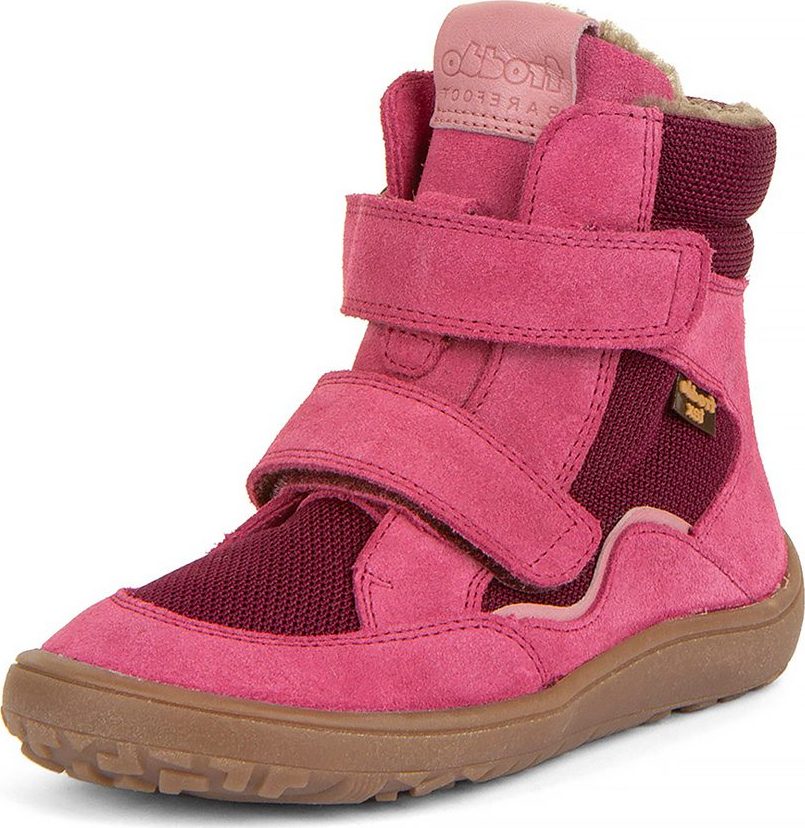 Dívčí zimní barefoot boty TEX WINTER Fuxia