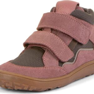 Dívčí zimní barefoot boty TEX WOOL Gray Pink