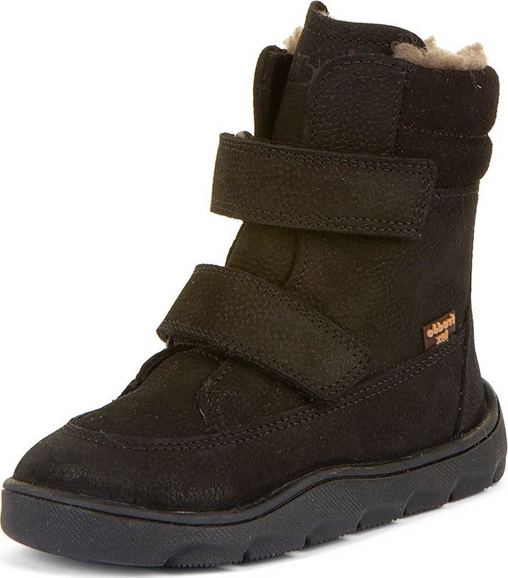Dívčí zimní barefoot boty ZERU TEX WINTER Black