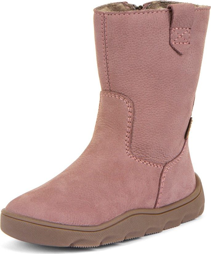 Dívčí zimní barefoot kozačky ZERU TEX BOOT Dark Pink