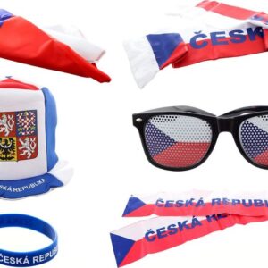 Fandící set Česká republika s kloboukem