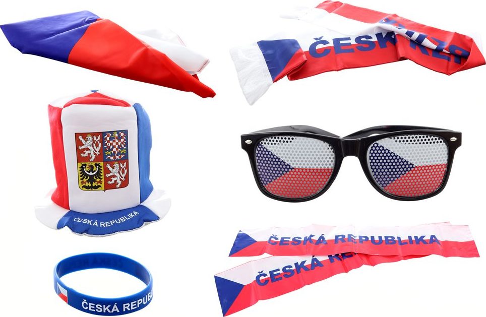 Fandící set Česká republika s kloboukem