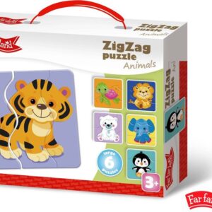 Far Far Land Puzzle ZigZag zvířátka 6 obrázků