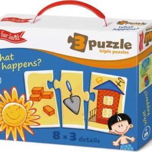 Far Far Land Puzzle činnosti trojice 8 obrázků