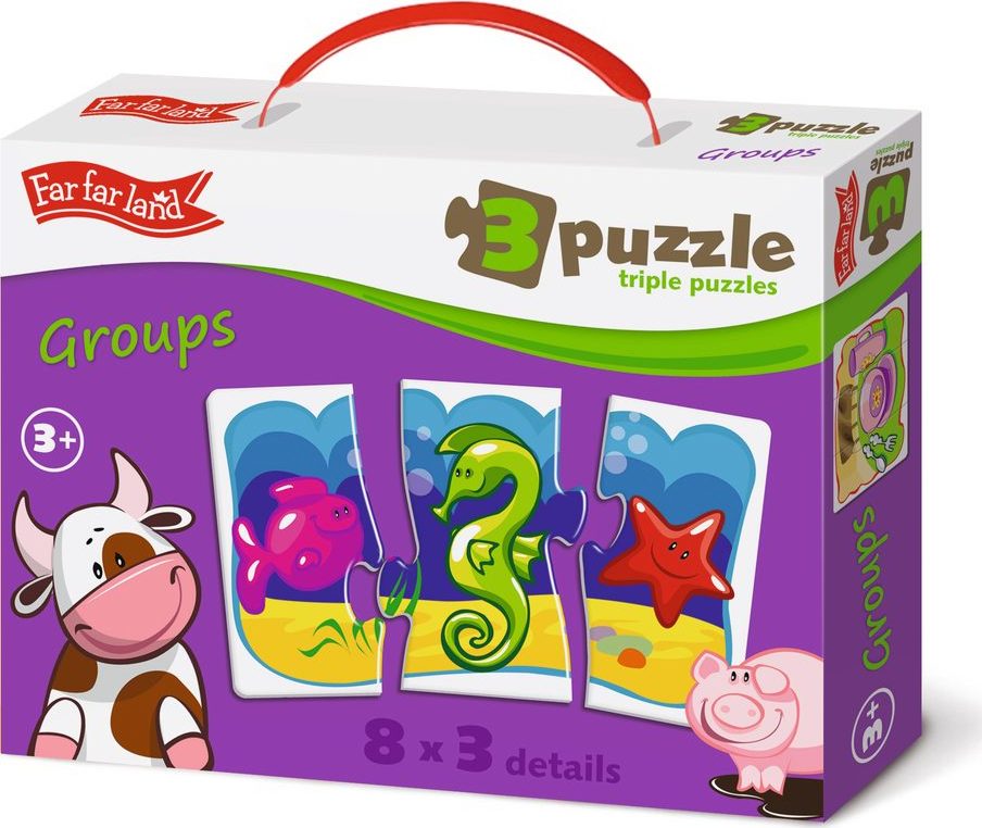Far Far Land Puzzle trojice skupinky 8 obrázků
