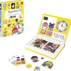 Janod Magnetická kniha Magnetibook Hodiny