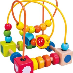 Labyrint s korálky dřevěný 16cm