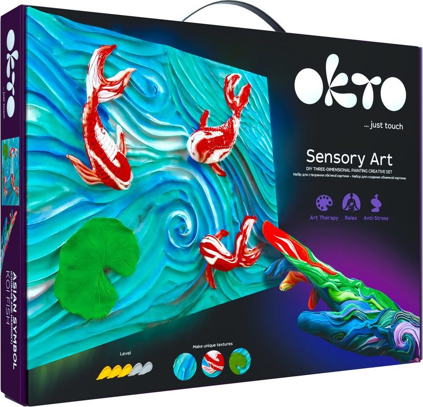 OKTO SENSORY ART výtvarná sada ”Kapři koi” 30x40 cm