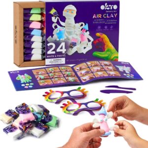 OKTO Samoschnoucí modelovací hmota set bílá a pastel 24 ks