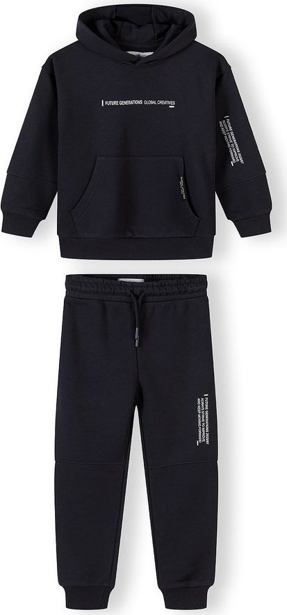 Tepláková souprava chlapecká Minoti 29FLEECE260 černá - 98/104 | 3/4let