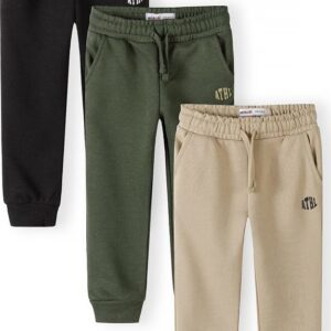 Tepláky chlapecké s elastickým pasem a stahovací šňůrkou 3pack Minoti 29FLEECE203 - 98/104 | 3/4let