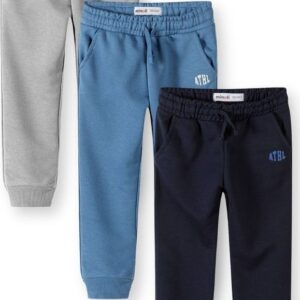 Tepláky chlapecké s elastickým pasem a stahovací šňůrkou 3pack Minoti 29FLEECE204 - 98/104 | 3/4let