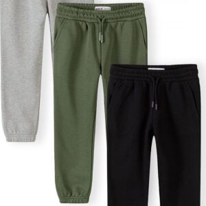 Tepláky slim-fit s elastickým pasem a stahovací šňůrkou 3pack Minoti 29FLEECE285 - 98/104 | 3/4let