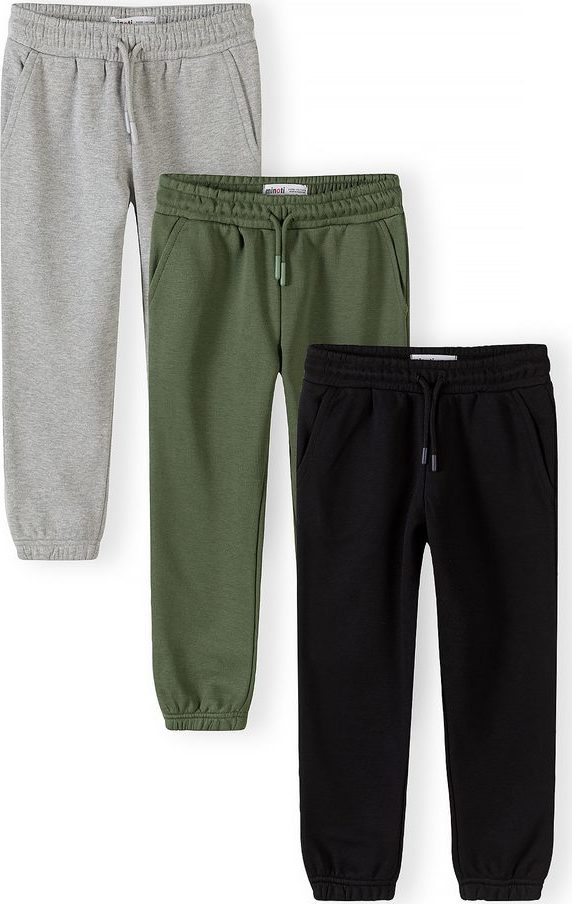 Tepláky slim-fit s elastickým pasem a stahovací šňůrkou 3pack Minoti 29FLEECE285 - 98/104 | 3/4let