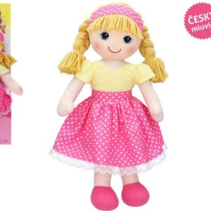 Zpívající panenka látková Míša Růžičková 55 cm - Český obal