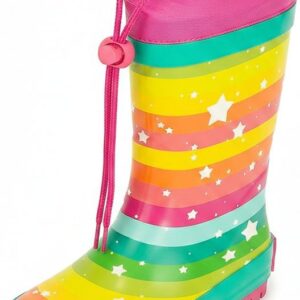 dívčí holínky gumové - potisk rainbow