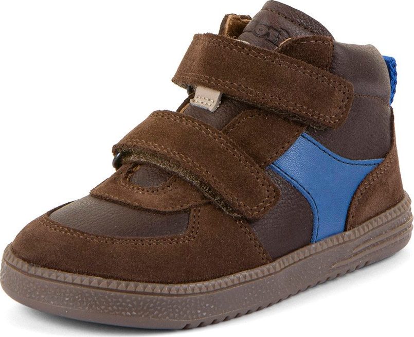 Chlapecké celoroční kožené kotníkové barefoot boty LOOP HIGH-TOPS BROWN Froddo G2110157-1 - 35