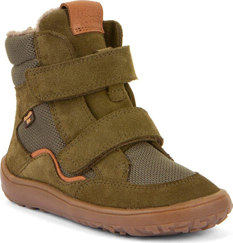 Chlapecké zimní barefoot boty TEX WINTER Olive Froddo G3160247-1 - 40