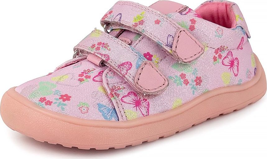 Dívčí barefoot tenisky KORO BUTTERFLY Protetika motýlci růžové - 30