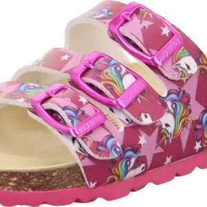 Dívčí korkové pantofle FOOTBAD Pink/Multicolored Superfit 1-800113-5690 - 40