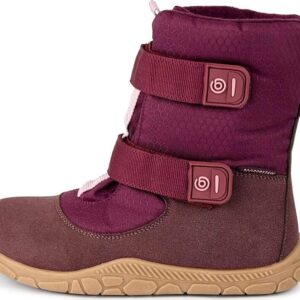 Dívčí zimní barefoot boty s membránou VIKI Bordo Bugga B00212-06 - 35
