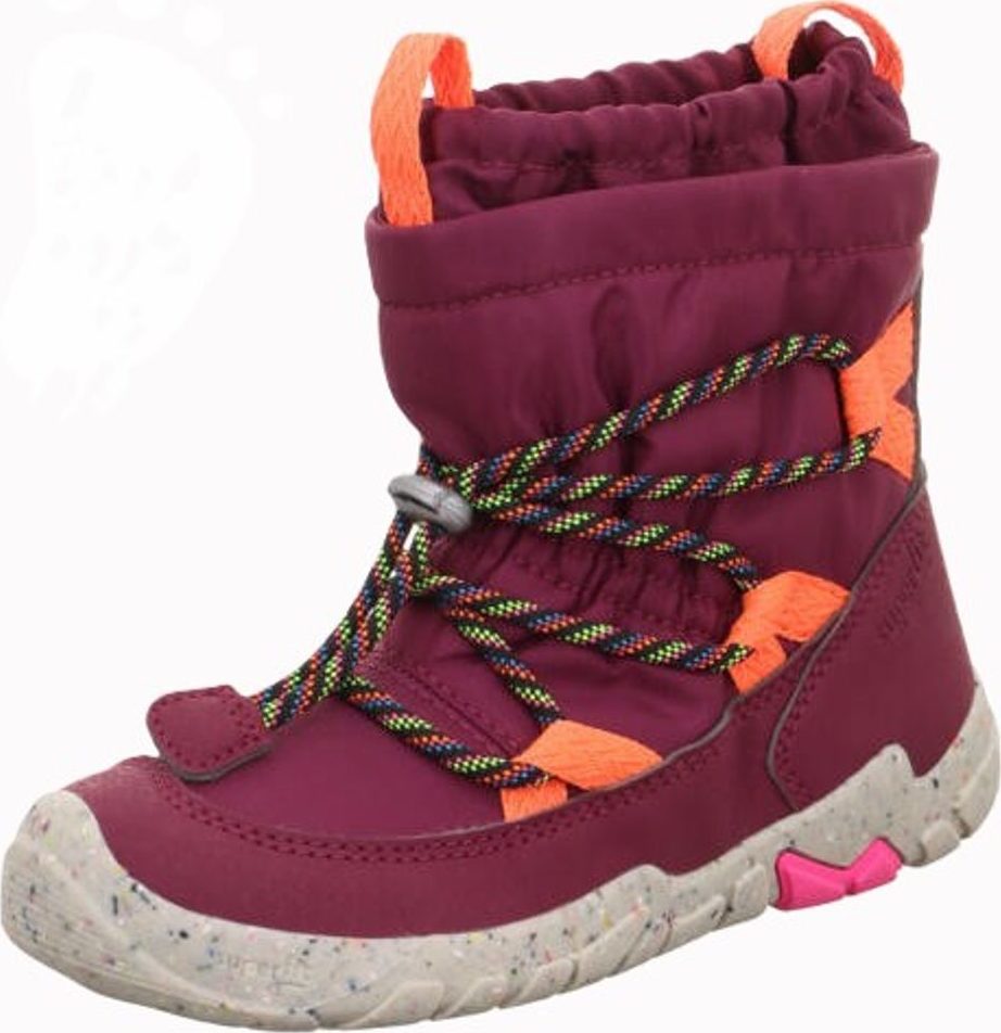 Dívčí zimní boty barefit TRACE Red/Orange Gore-TEX
