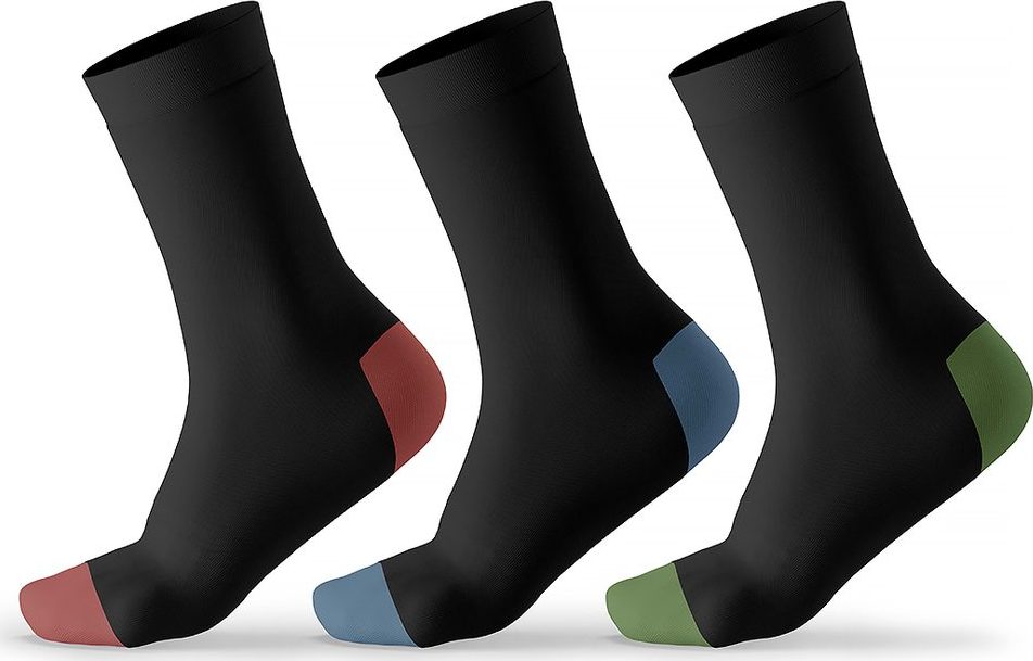 Pánské vysoké ponožky bambusové - 3pack Pidilidi PD0153-02 černá - 43-46