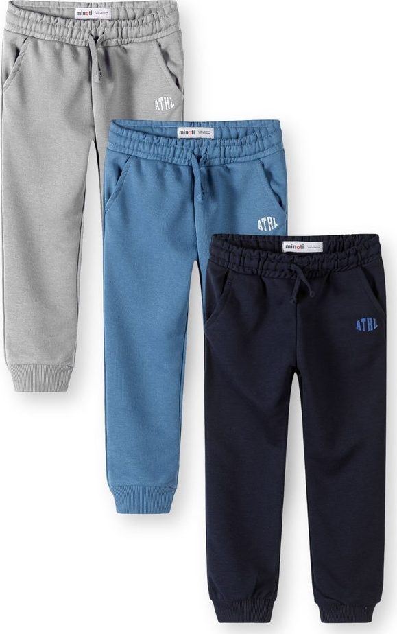 Tepláky chlapecké s elastickým pasem a stahovací šňůrkou 3pack Minoti 29FLEECE204 - 92/98 | 2/3let