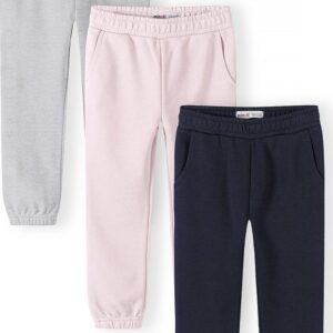 Tepláky dívčí s elastickým pasem a stahovací šňůrkou 3pack Minoti 30FLEECE155 - 122/128 | 7/8let