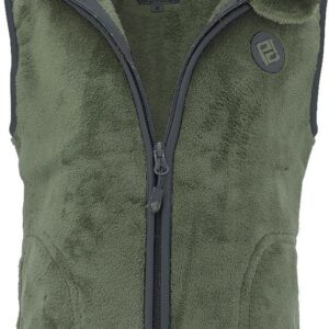Unisex vesta chlupatá se stojáčkem Pidilidi PD1207-19 zelená - XXL