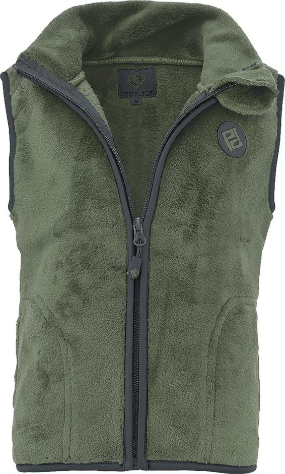 Unisex vesta chlupatá se stojáčkem Pidilidi PD1207-19 zelená - XXL