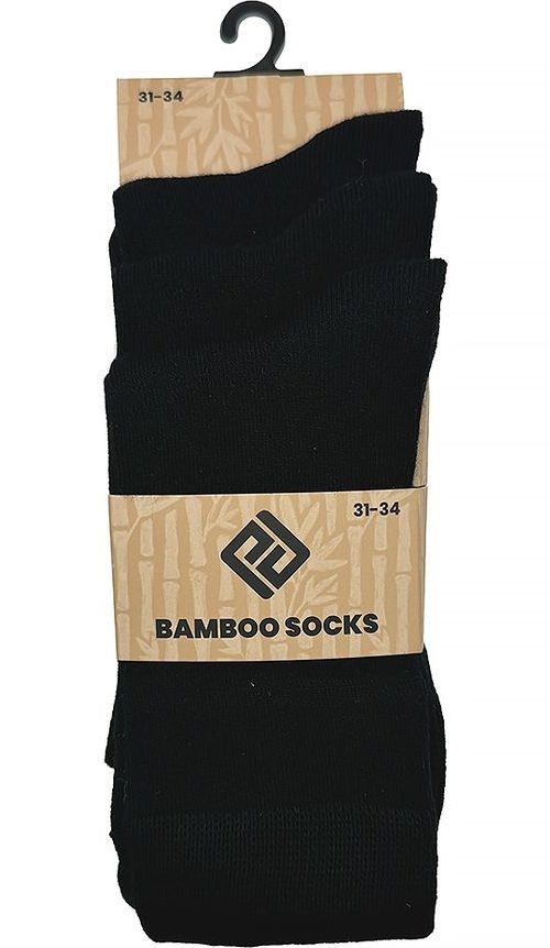 Unisex vysoké ponožky bambusové - 3pack Pidilidi PD0151-10 černá - 43-46