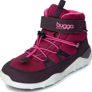 dětské zimní barefootové boty s membránou BUGGA CHRIS Burgundy B00190-16 - 36